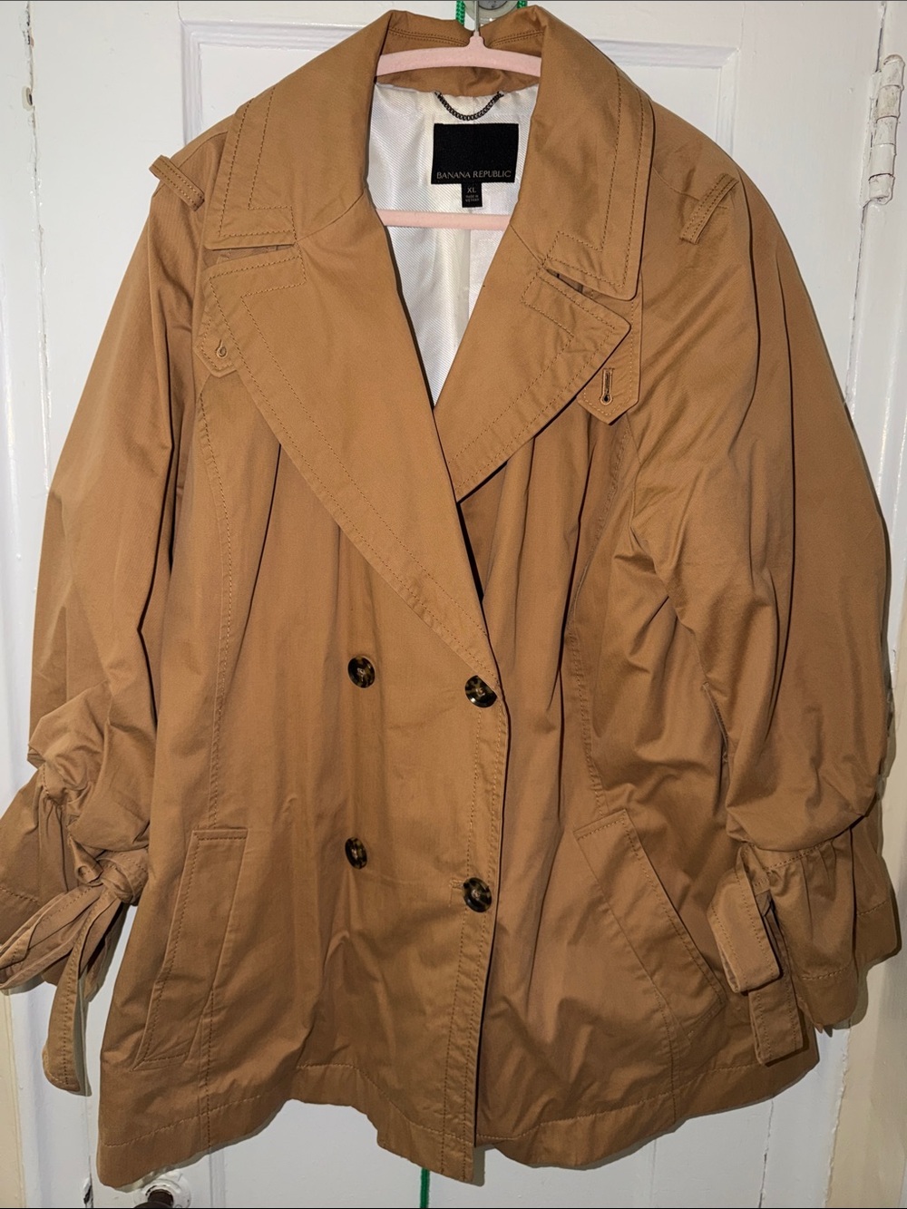 Banana Republic Women's Camel/Tan Double-Breasted Trench Coat